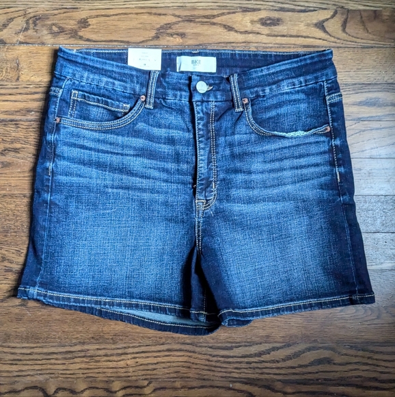 SOLD - Buckle BKE Parker High Rise Dark Wash Shorts Sz 32 NWT ABK1996 - Picture 6 of 9